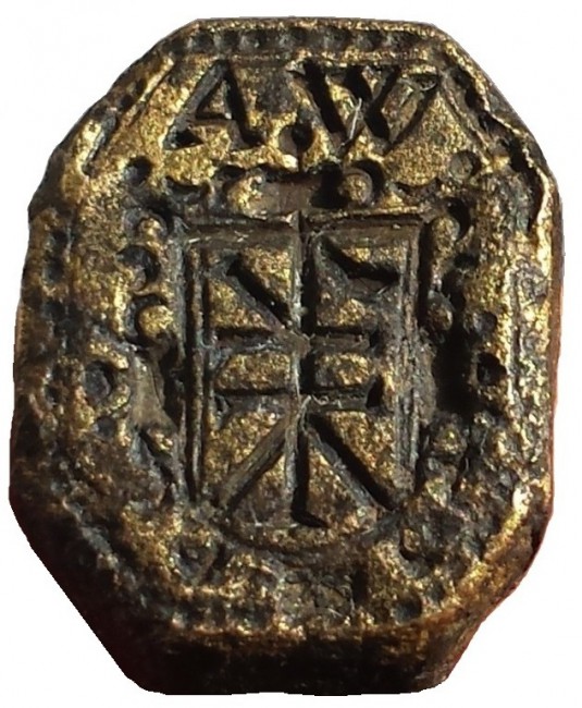 Siegelring aus Danzig mit Hausmarke im Wappen 16./17. Jh., gespiegelt