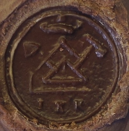 neuzeitliches Petschaft um 1800 mit den Symbolen der Freimaurer