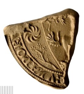 zerschlagenes Siegel des letzten Rügenfürsten Wizlaw III, Abdruck