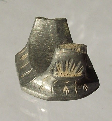 neuzeitlicher Siegelring mit unbearbeiteter Siegelfläche um 1800